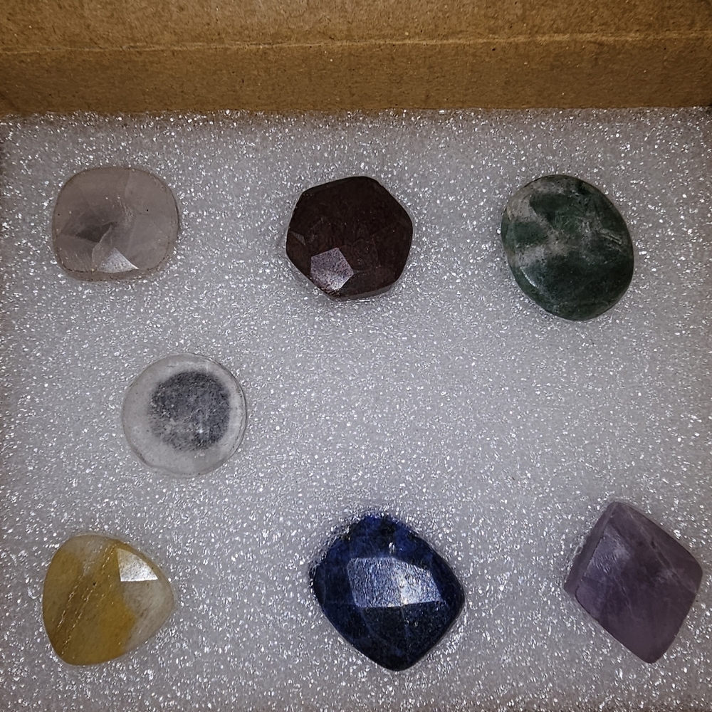 7 pc. Chakra Magnet Set, with diamond faceting, NIB! 2 sets Available